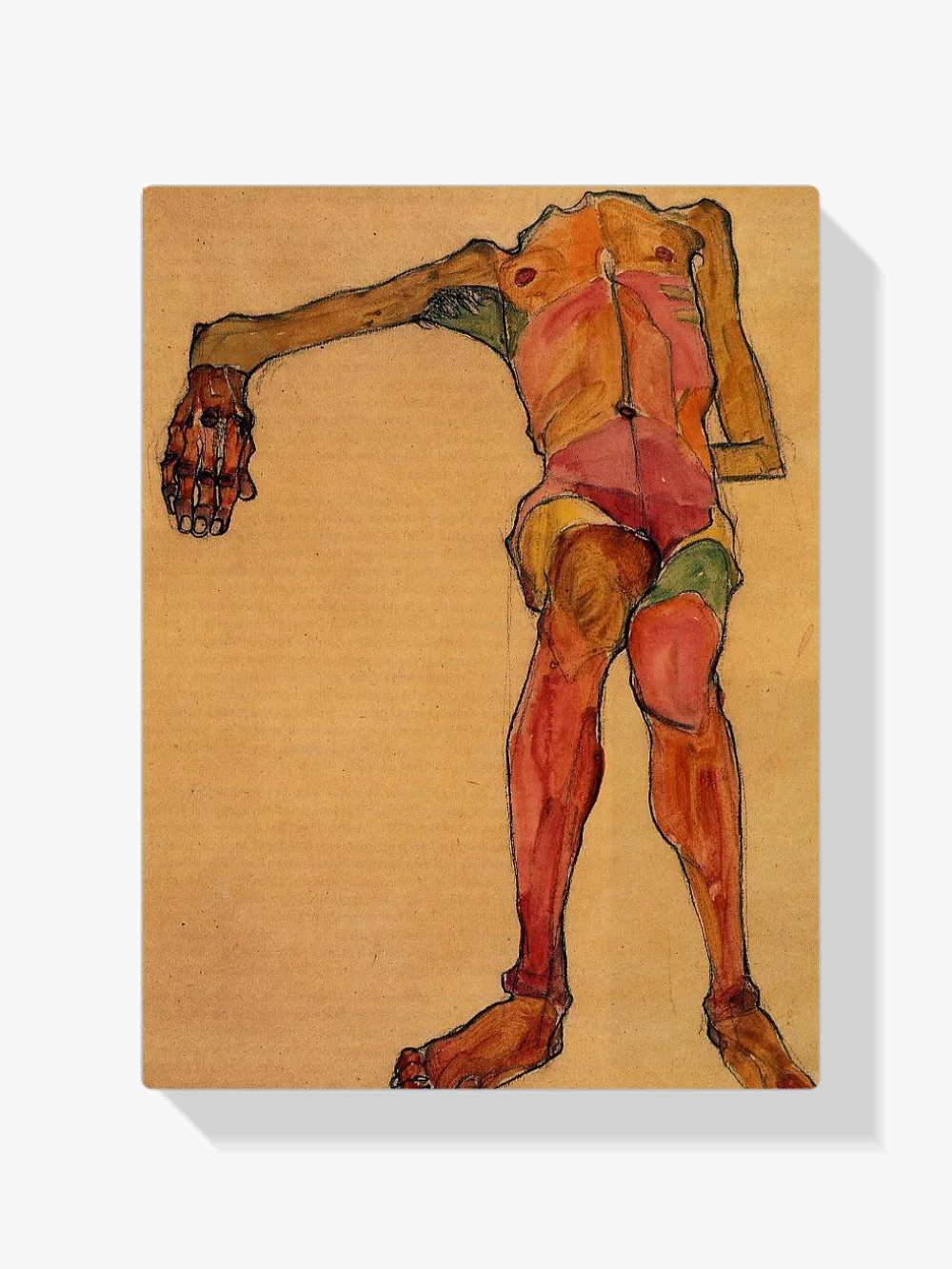 Pintar por números Desnudo masculino sentado con la mano extendida