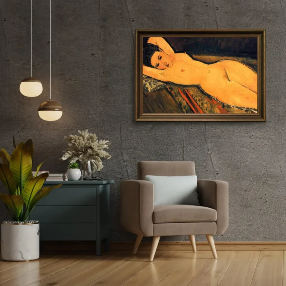 Pintar por números Desnudo recostado con los brazos tras la cabeza – foto 2