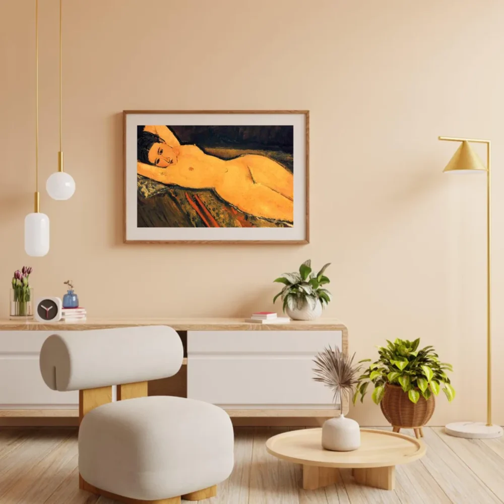Pintar por números Desnudo recostado con los brazos tras la cabeza – foto 3