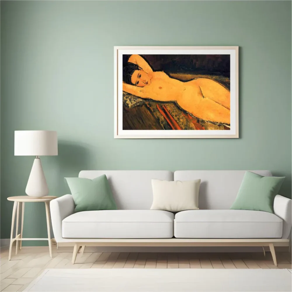 Pintar por números Desnudo recostado con los brazos tras la cabeza – foto 4
