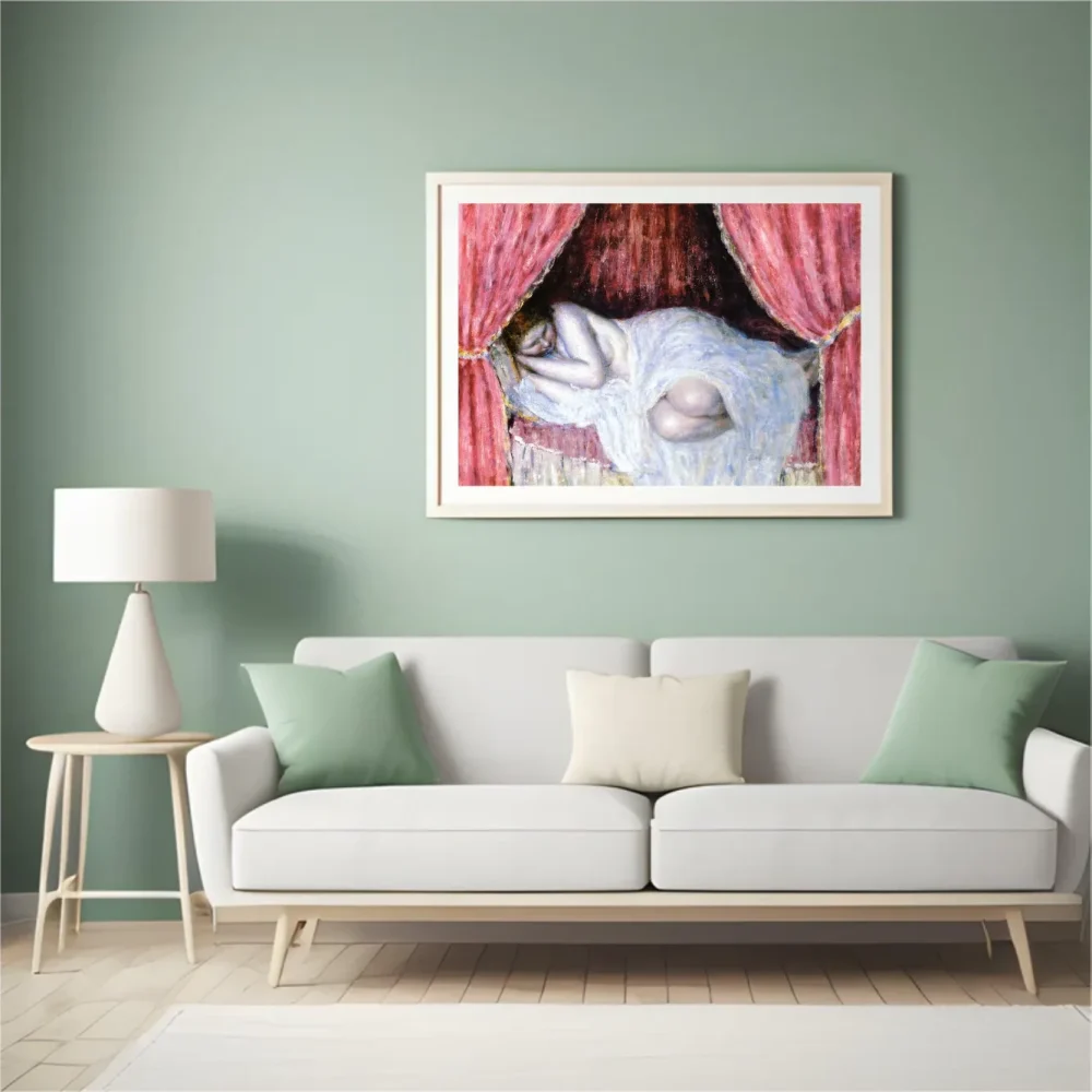 Pintar por números Desnudo tras cortinas rojas – foto 4