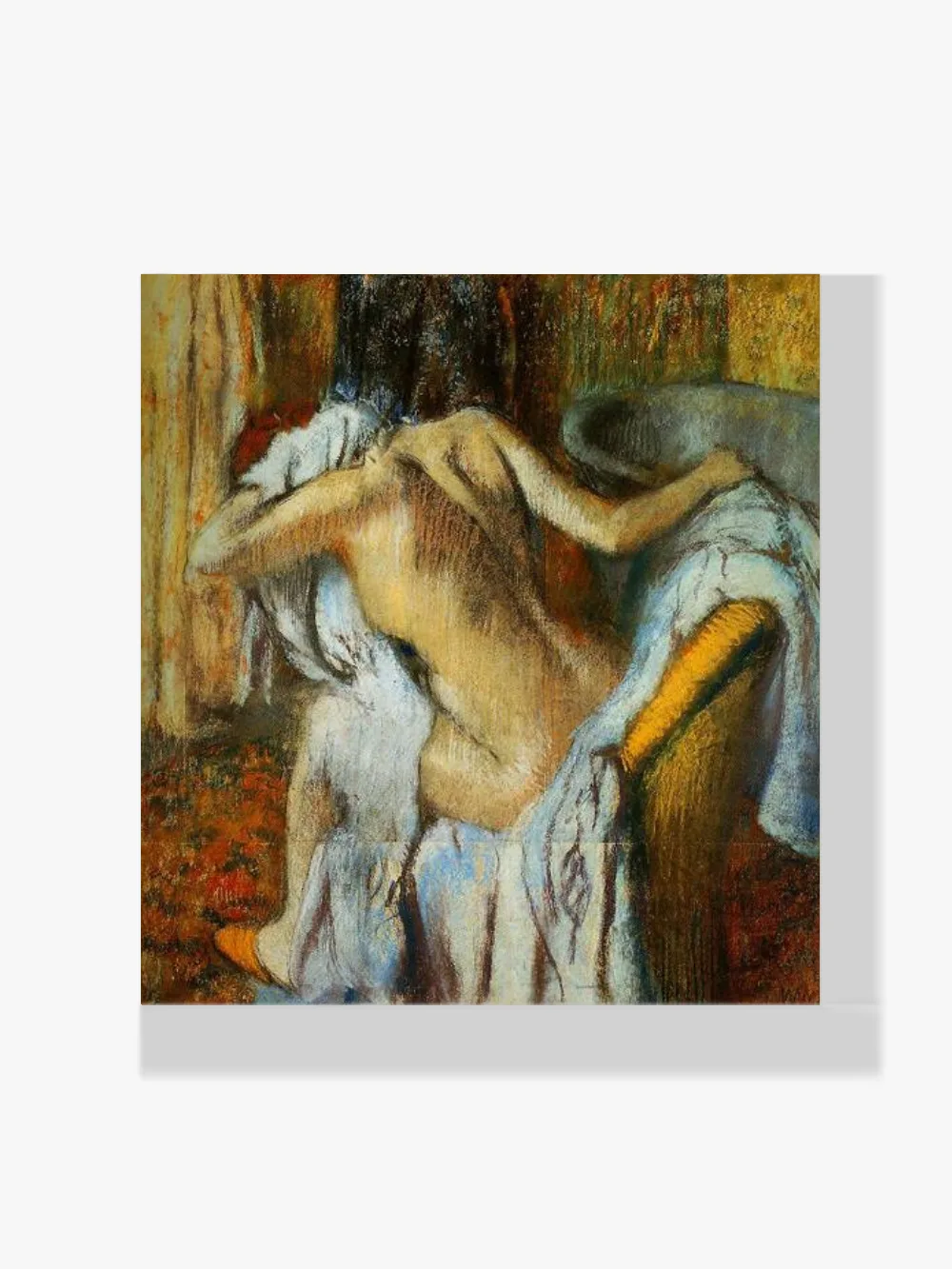 Pintar por números Después del baño, mujer secándose