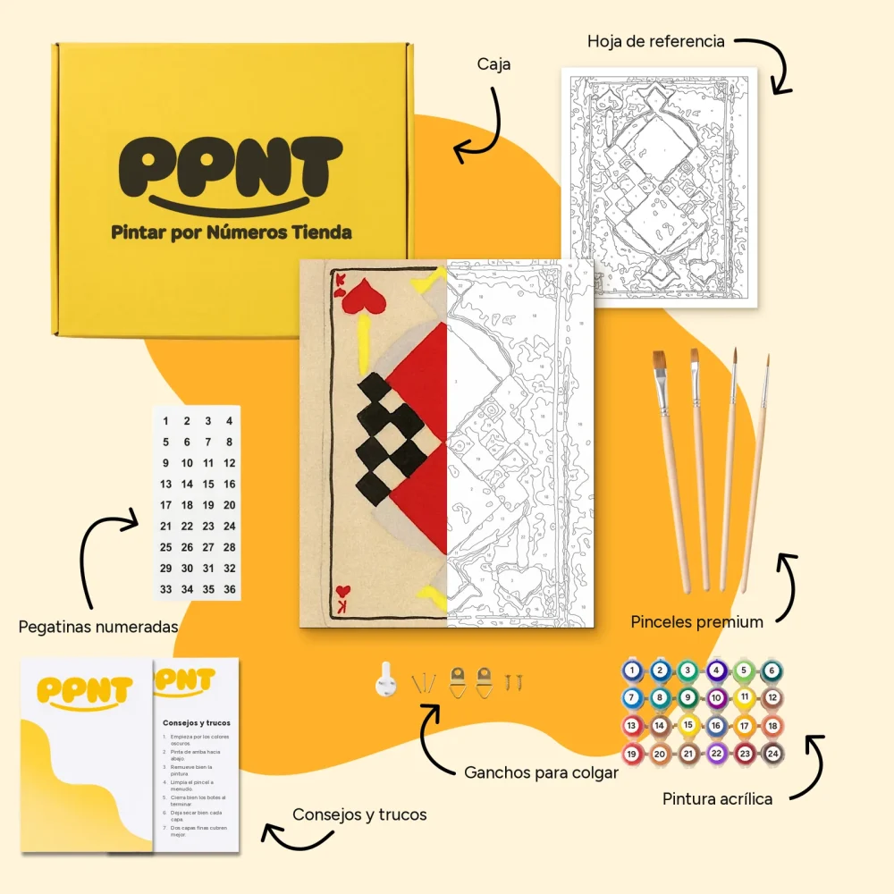 Pintar por Números - Diseño para un naipe