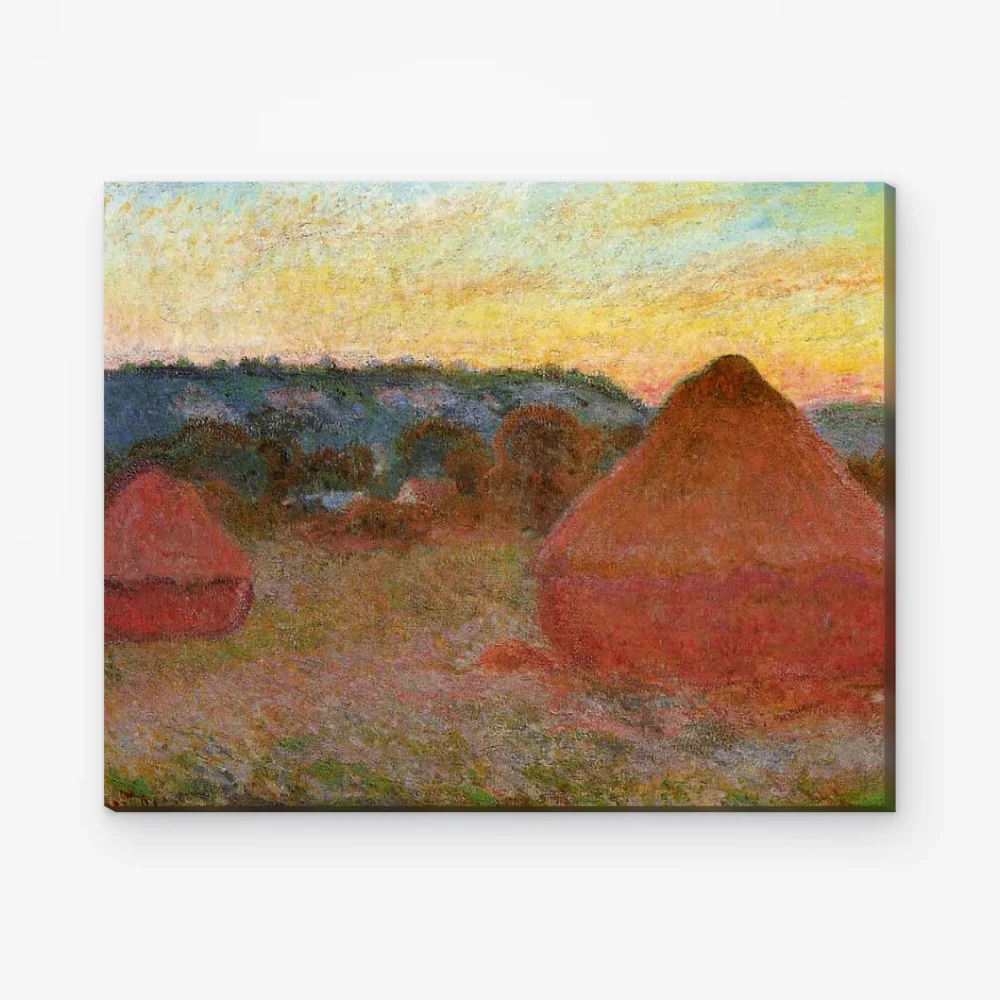 Pintar por Números - Dos almiares al final del día, otoño
