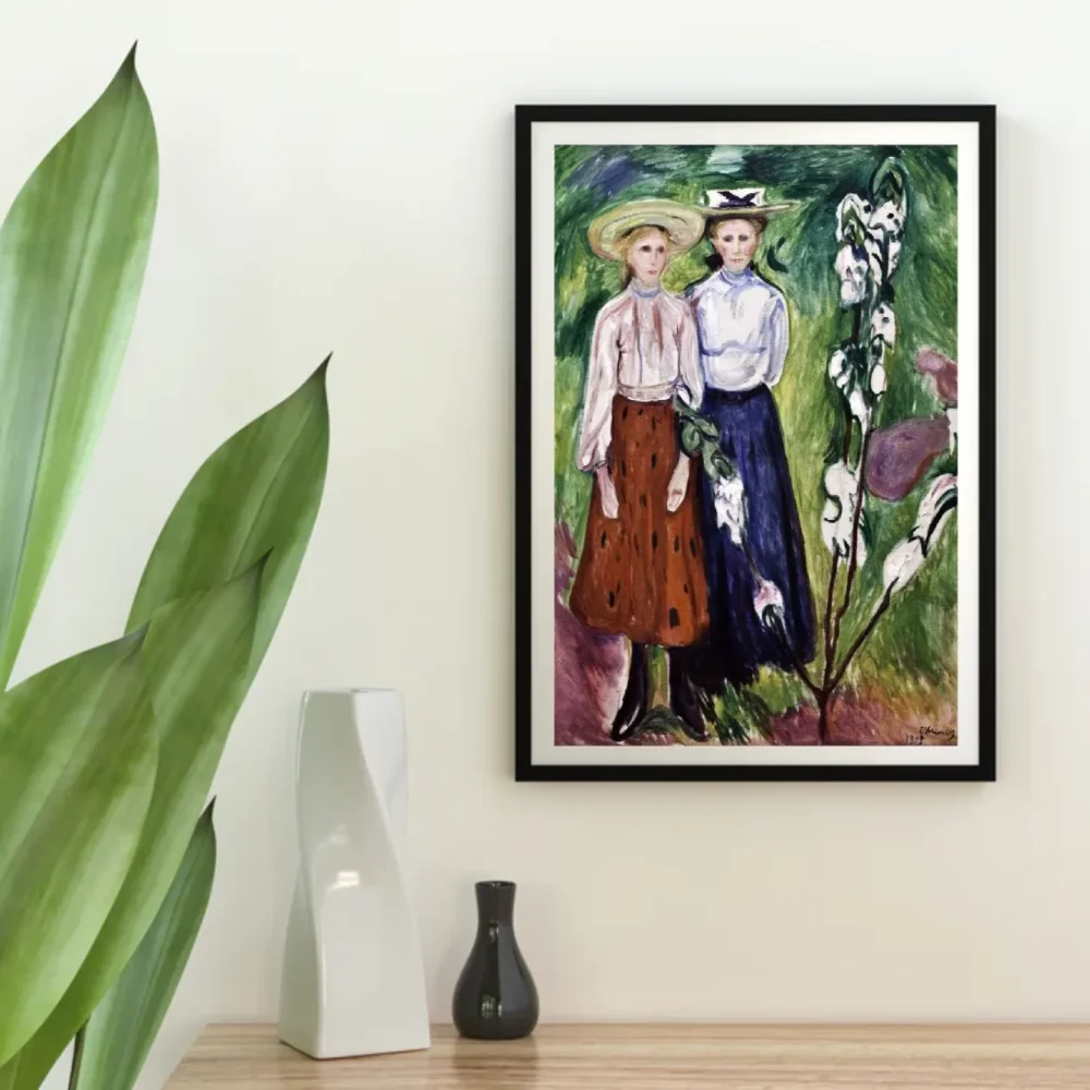 Pintar por números Dos chicas bajo un manzano en flor – foto 4