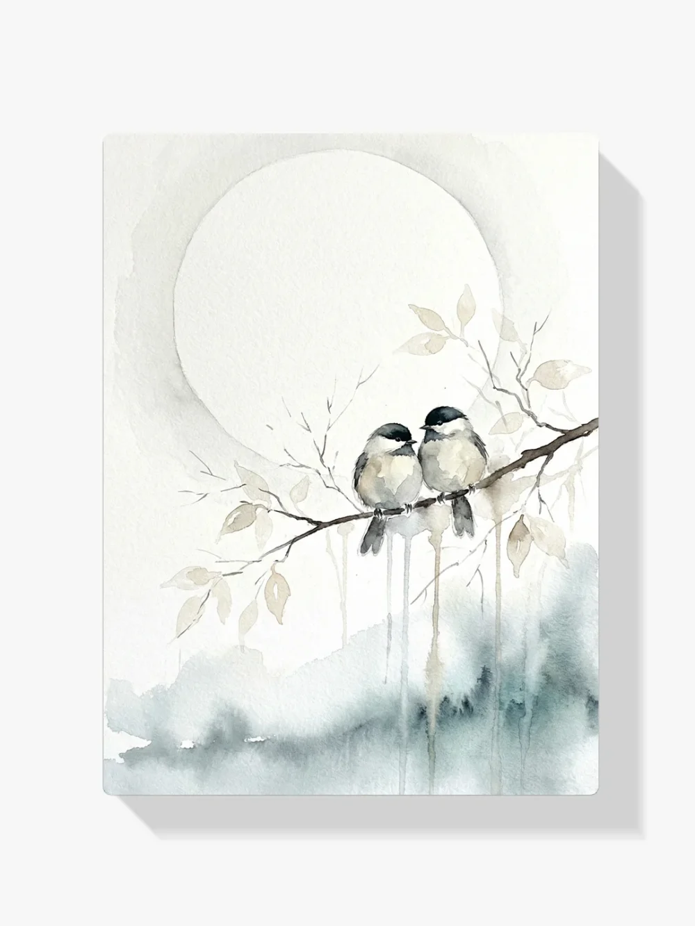 Pintar por números Dos pájaros bajo la luna