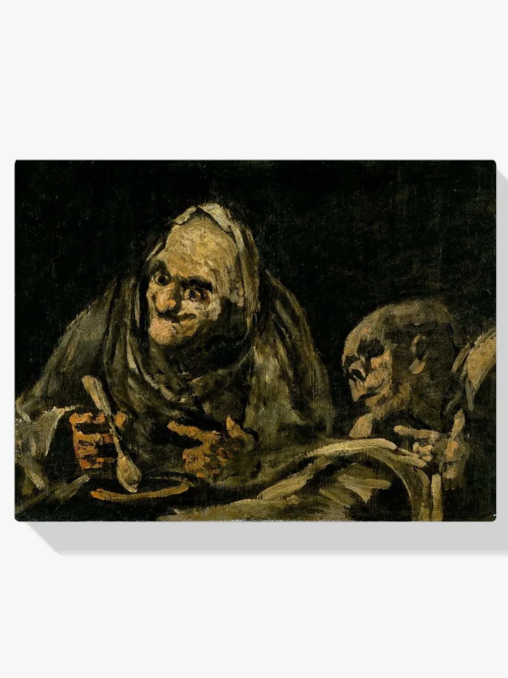Pintar por números Dos viejos comiendo sopa