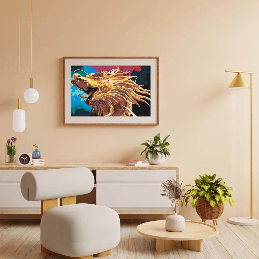 Pintar por números Dragón dorado – foto 4