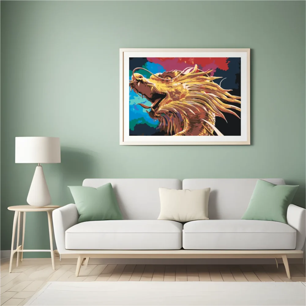 Pintar por números Dragón dorado – foto 5