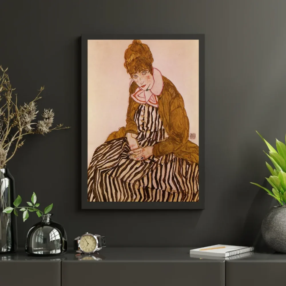 Pintar por números Edith Schiele sentada – foto 3