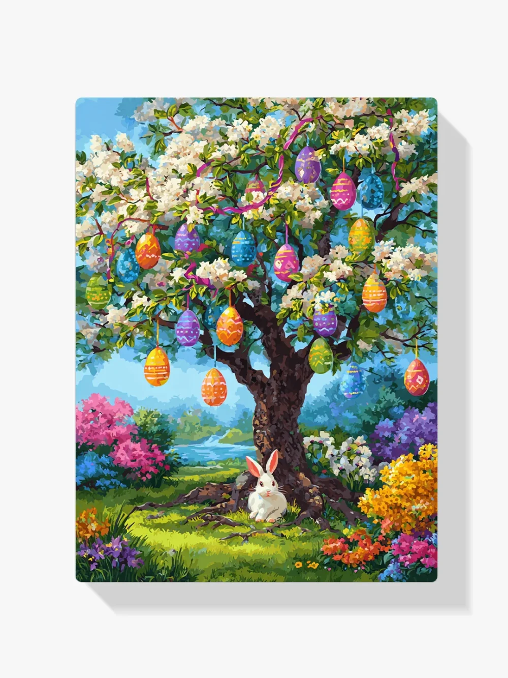 Pintar por números El árbol de Pascua en primavera