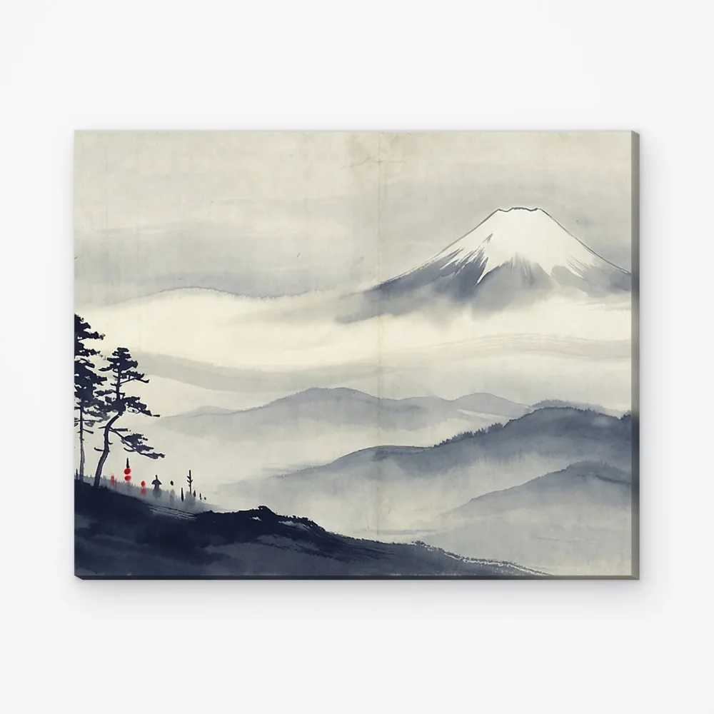 Pintar por Números - El Fuji sobre la niebla