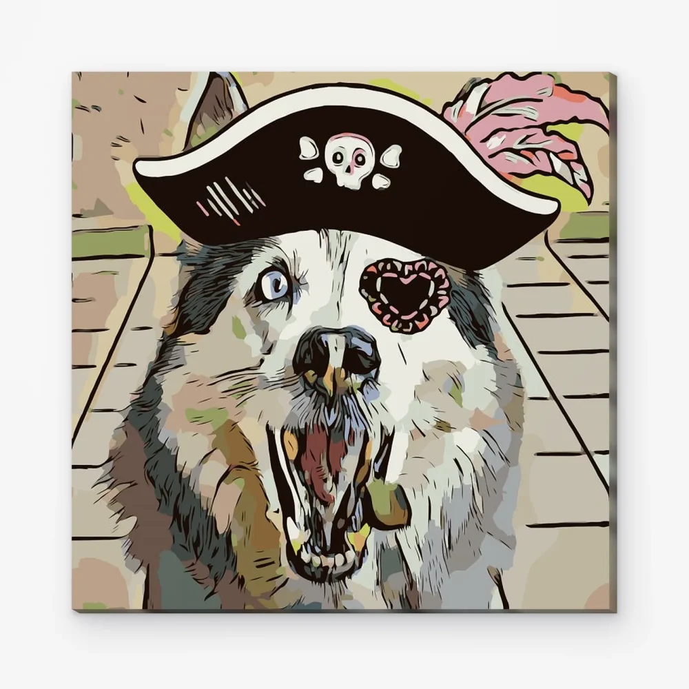 Pintar por Números - El lobo pirata