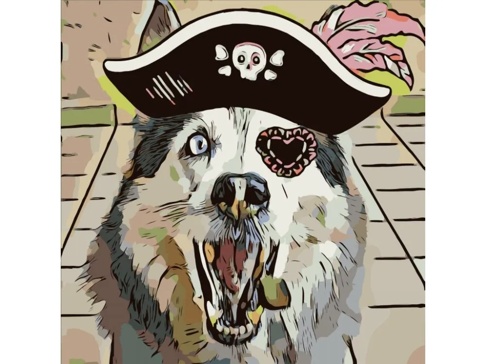 Pintar por números El lobo pirata – foto 2