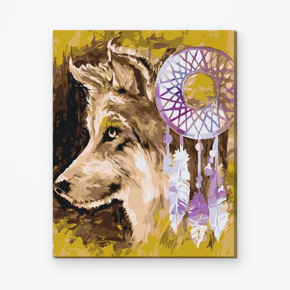 Pintar por Números - El lobo y el atrapasueños