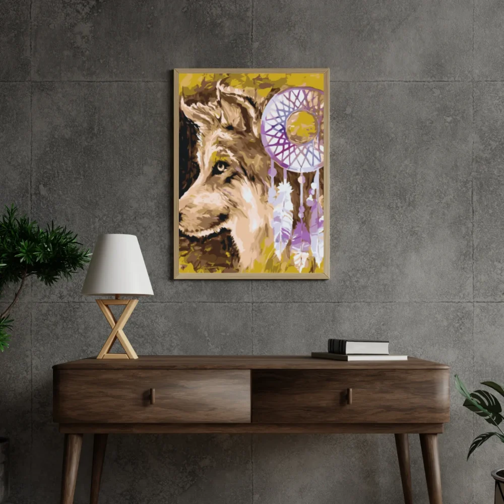 Pintar por números El lobo y el atrapasueños – foto 4