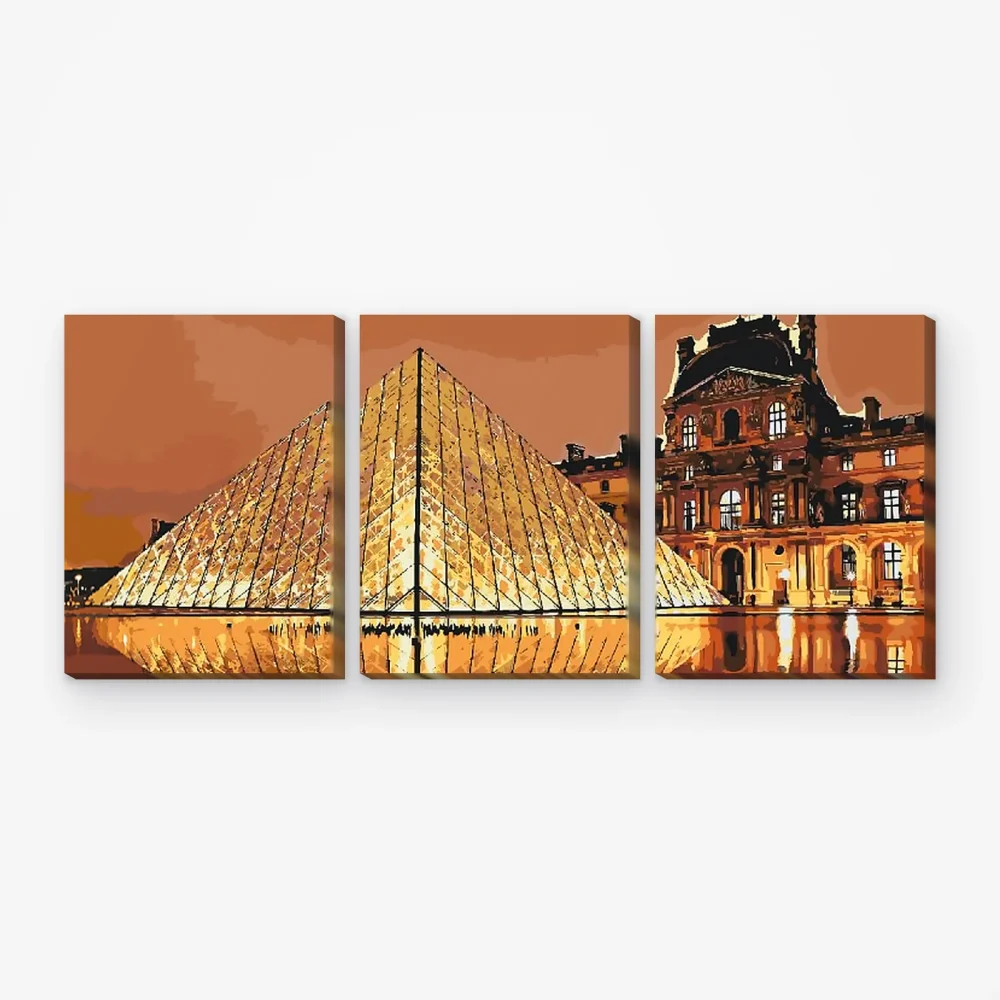 Pintar por Números - El Louvre (set de 3)