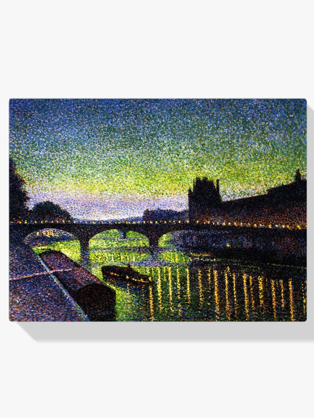 Pintar por números El Louvre y el Pont du Carrousel de noche