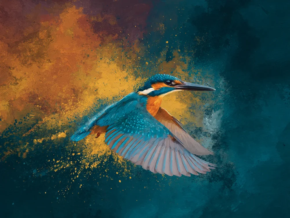 Pintar por números El majestuoso martín pescador – foto 2