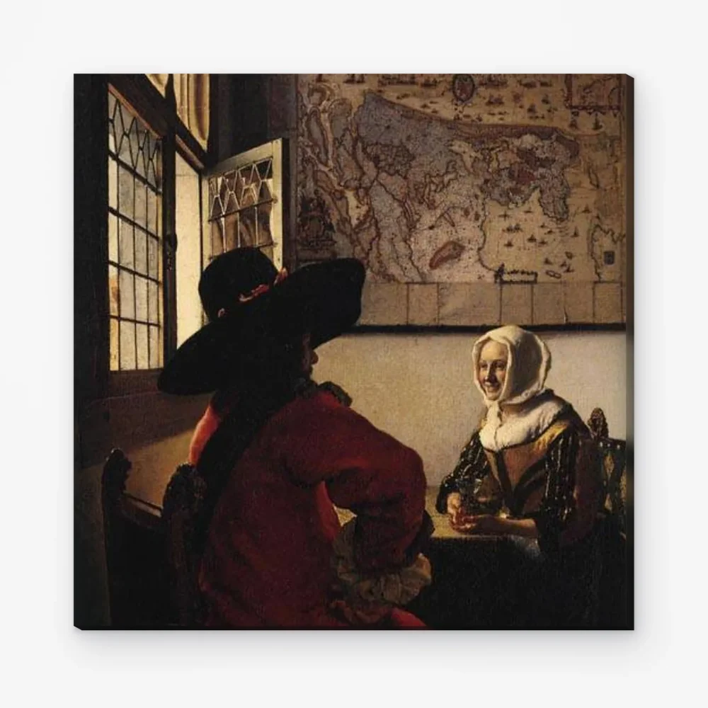 Pintar por Números - El militar y la muchacha riendo