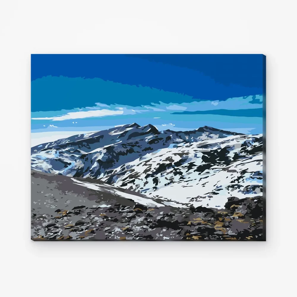 Pintar por Números - El Mulhacén en Sierra Nevada, España