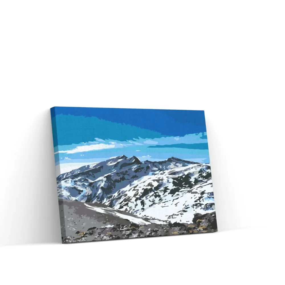Pintar por números El Mulhacén en Sierra Nevada, España