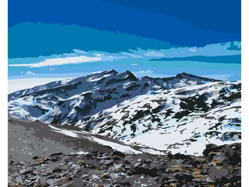 Pintar por números El Mulhacén en Sierra Nevada, España – foto 2