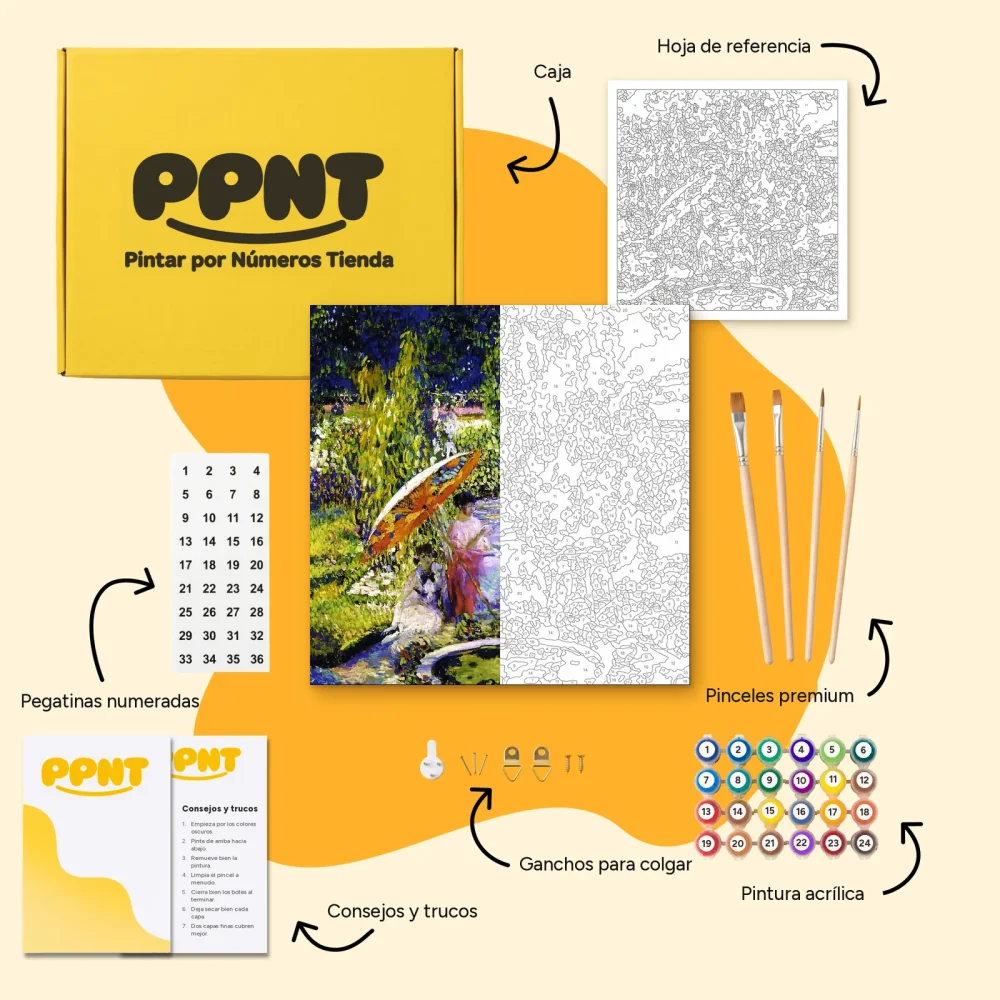 Pintar por Números - El paraguas del jardín