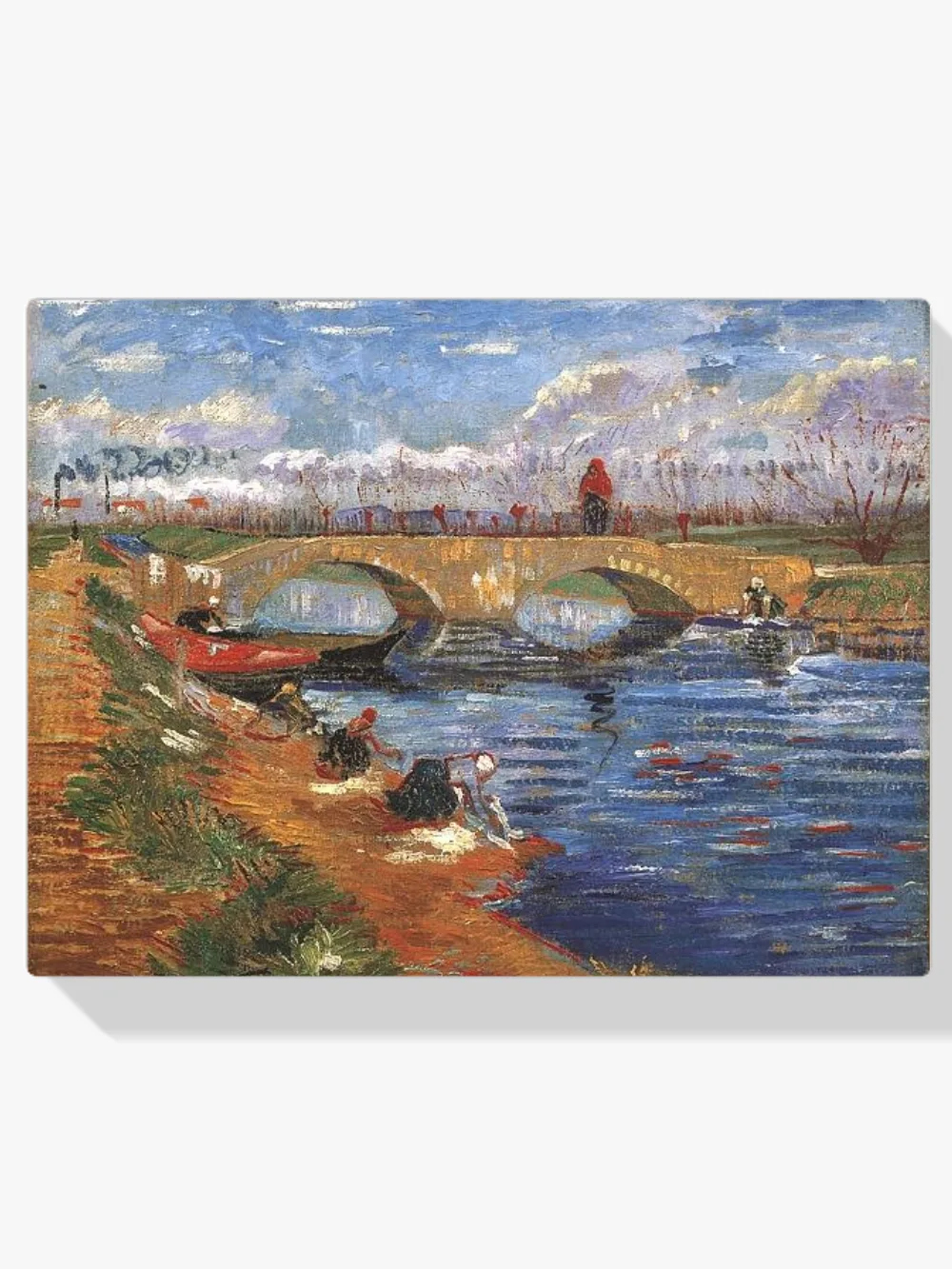 Pintar por números El puente de Gleize sobre el canal Vigueirat