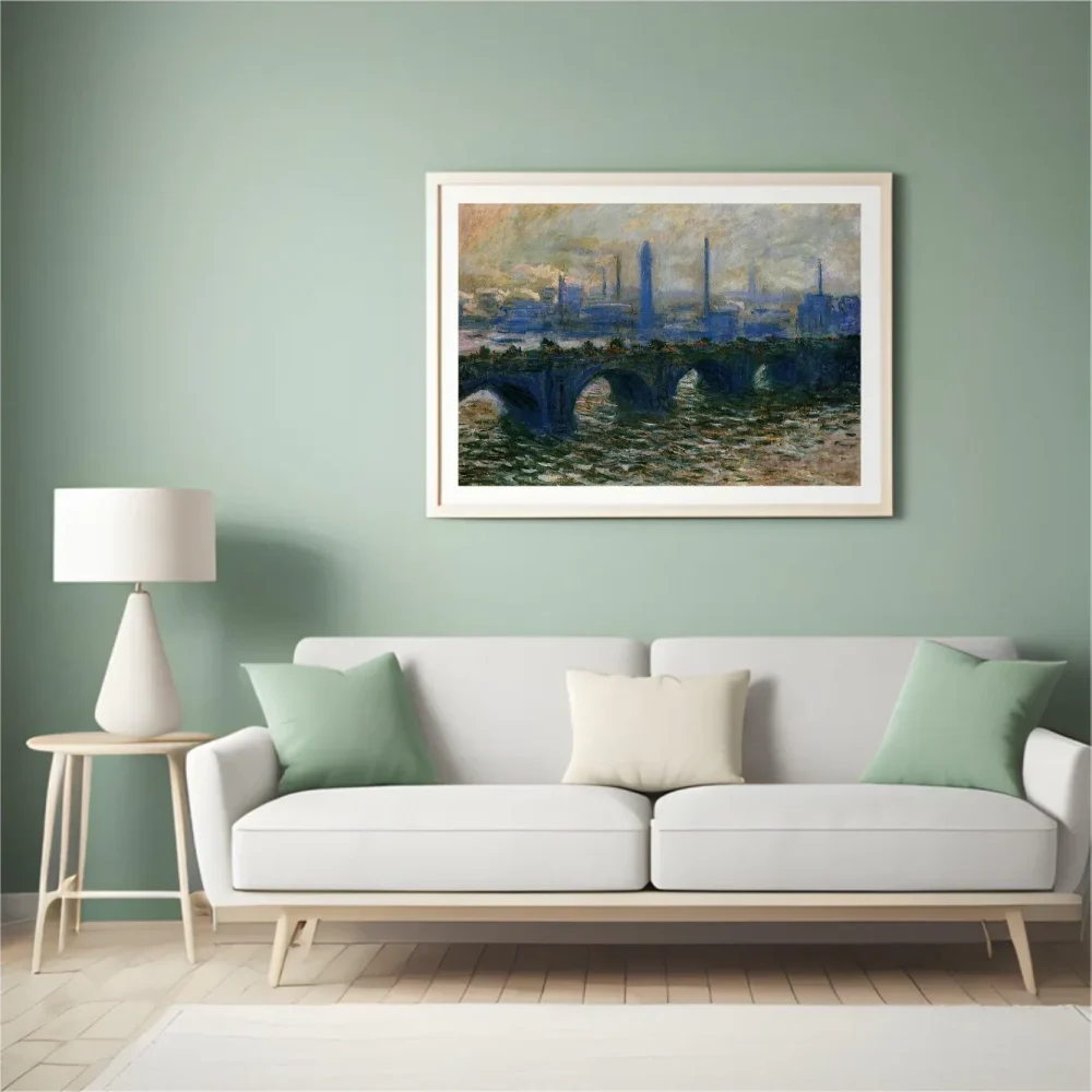 Pintar por números El puente de Waterloo, mañana brumosa – foto 4