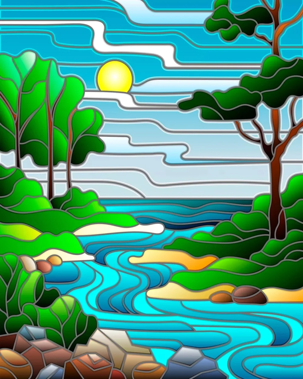 Pintar por números El río – foto 2