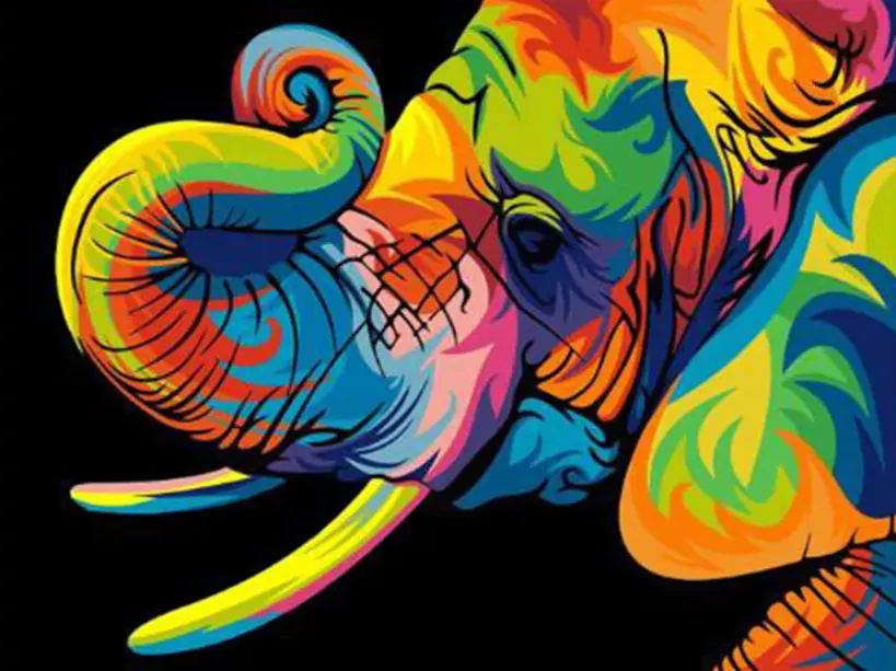 Pintar por números Elefante - Para niños – foto 2