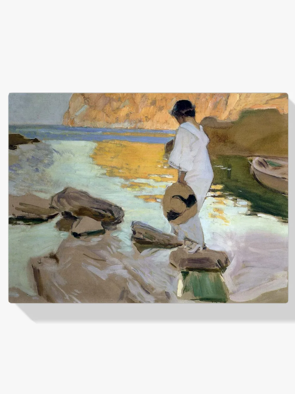 Pintar por números Elena en la cala de San Vicente, Mallorca