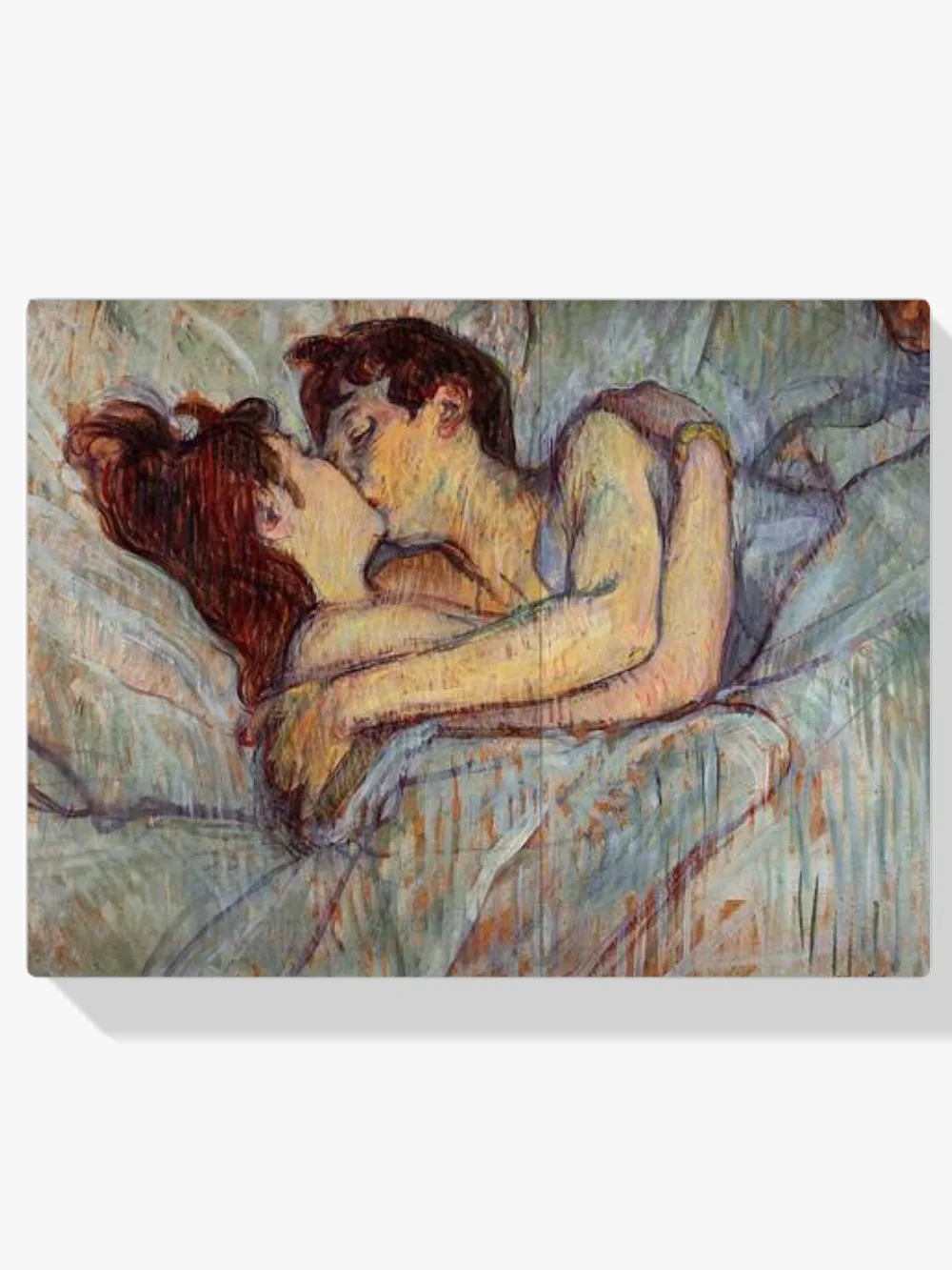 Pintar por números En la cama, el beso