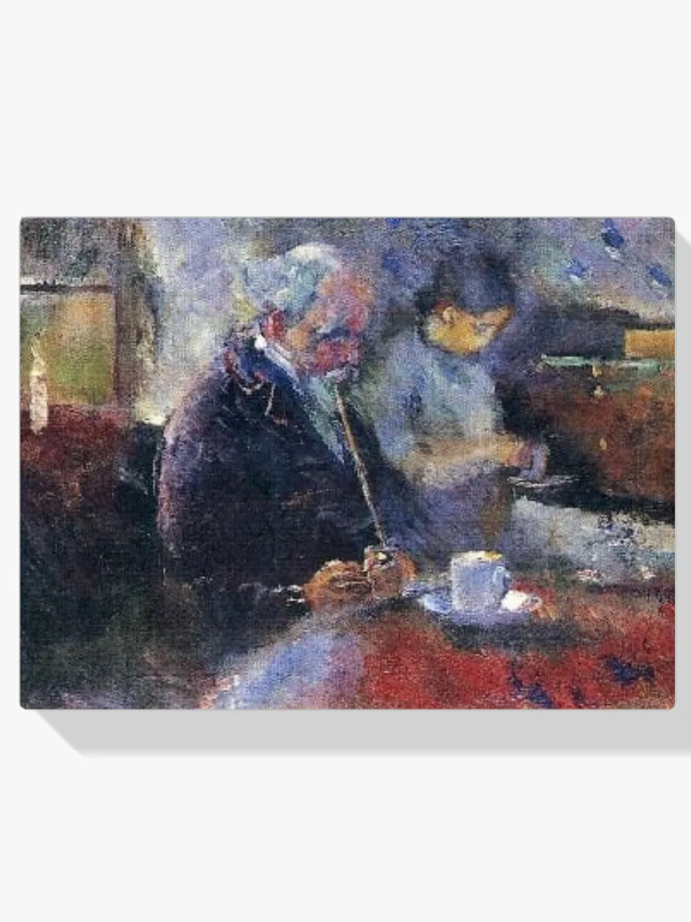 Pintar por números En la mesa del café