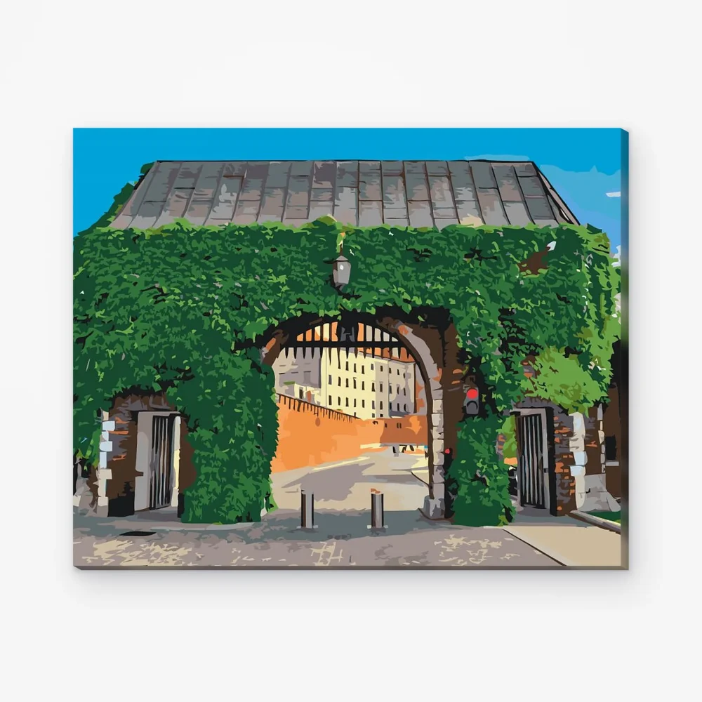 Pintar por Números - Entrada del castillo de Wawel