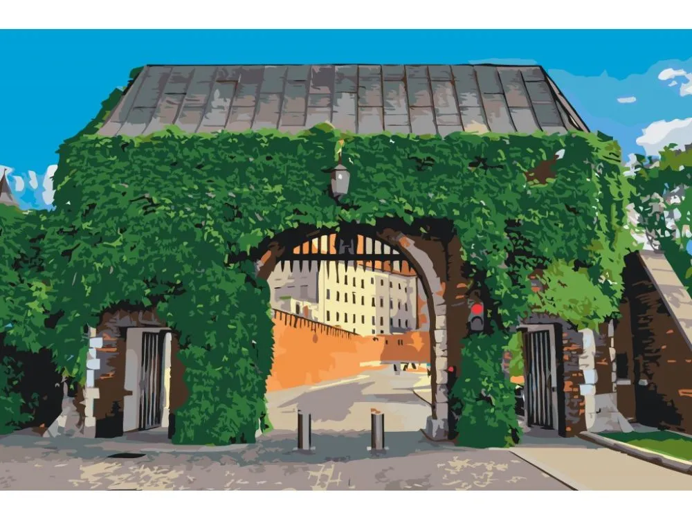 Pintar por números Entrada del castillo de Wawel – foto 2