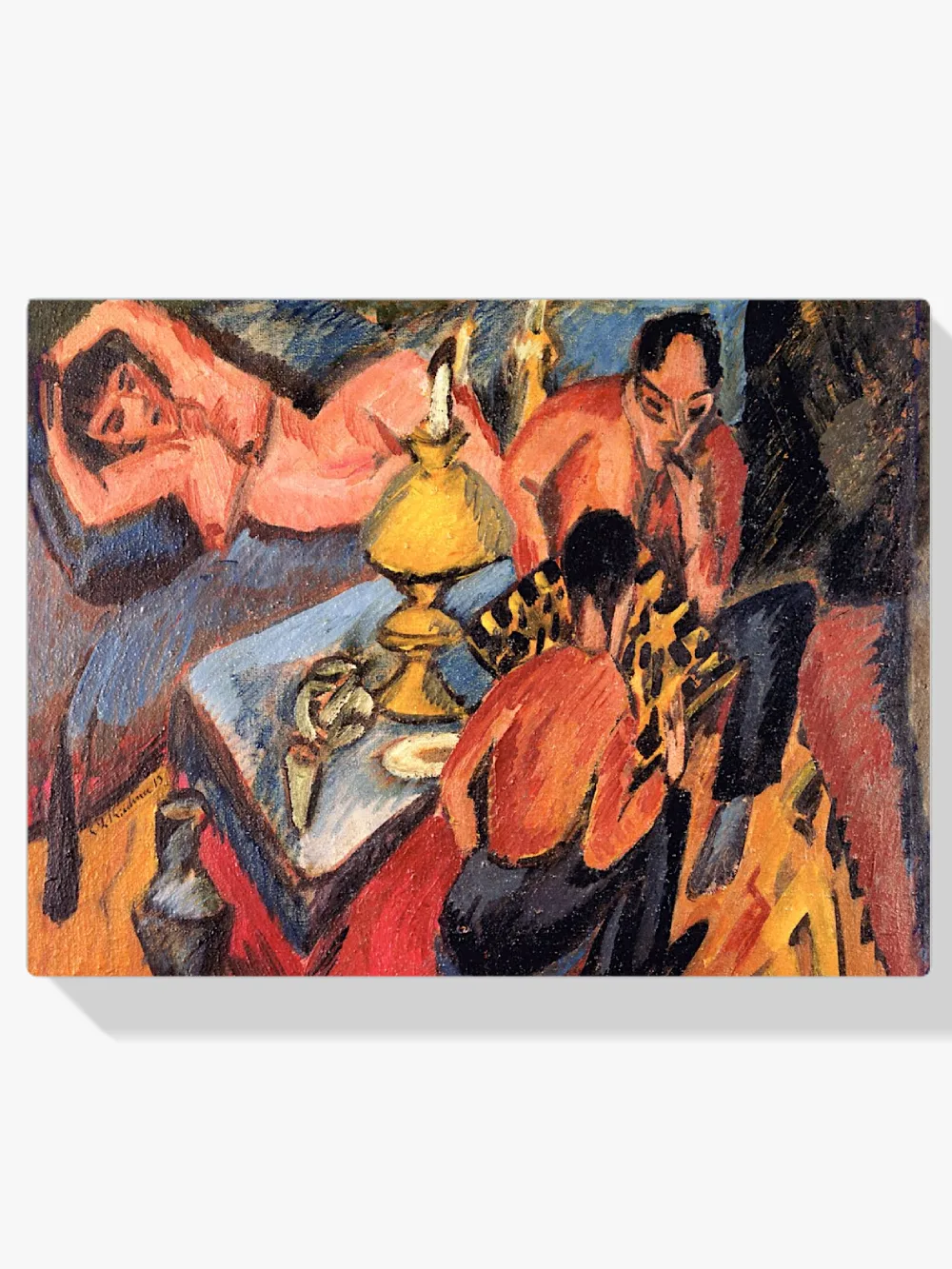 Pintar por números Erich Heckel y Otto Mueller jugando al ajedrez
