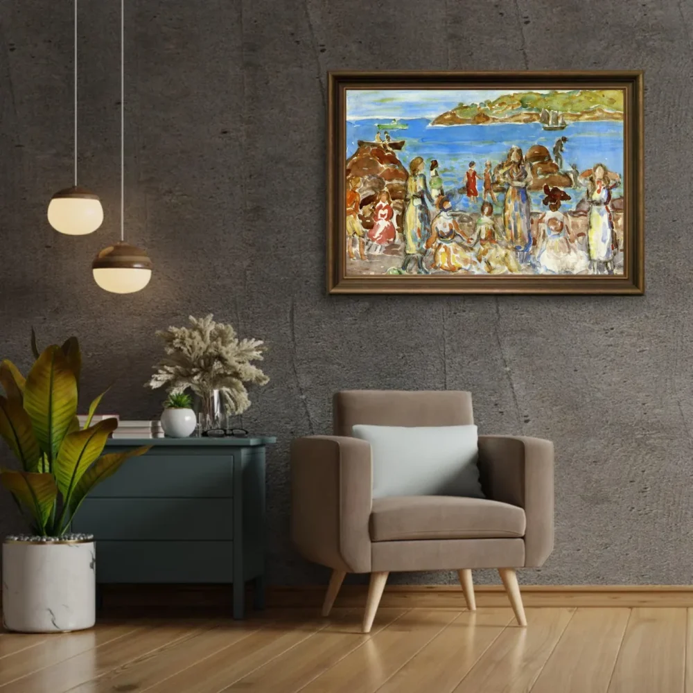 Pintar por números Escena de playa en Nueva Inglaterra – foto 2