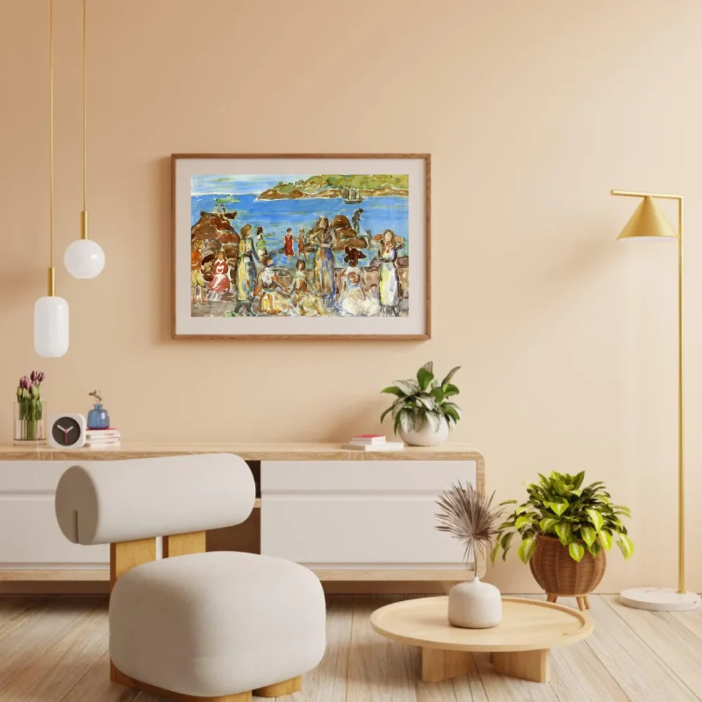 Pintar por números Escena de playa en Nueva Inglaterra – foto 3