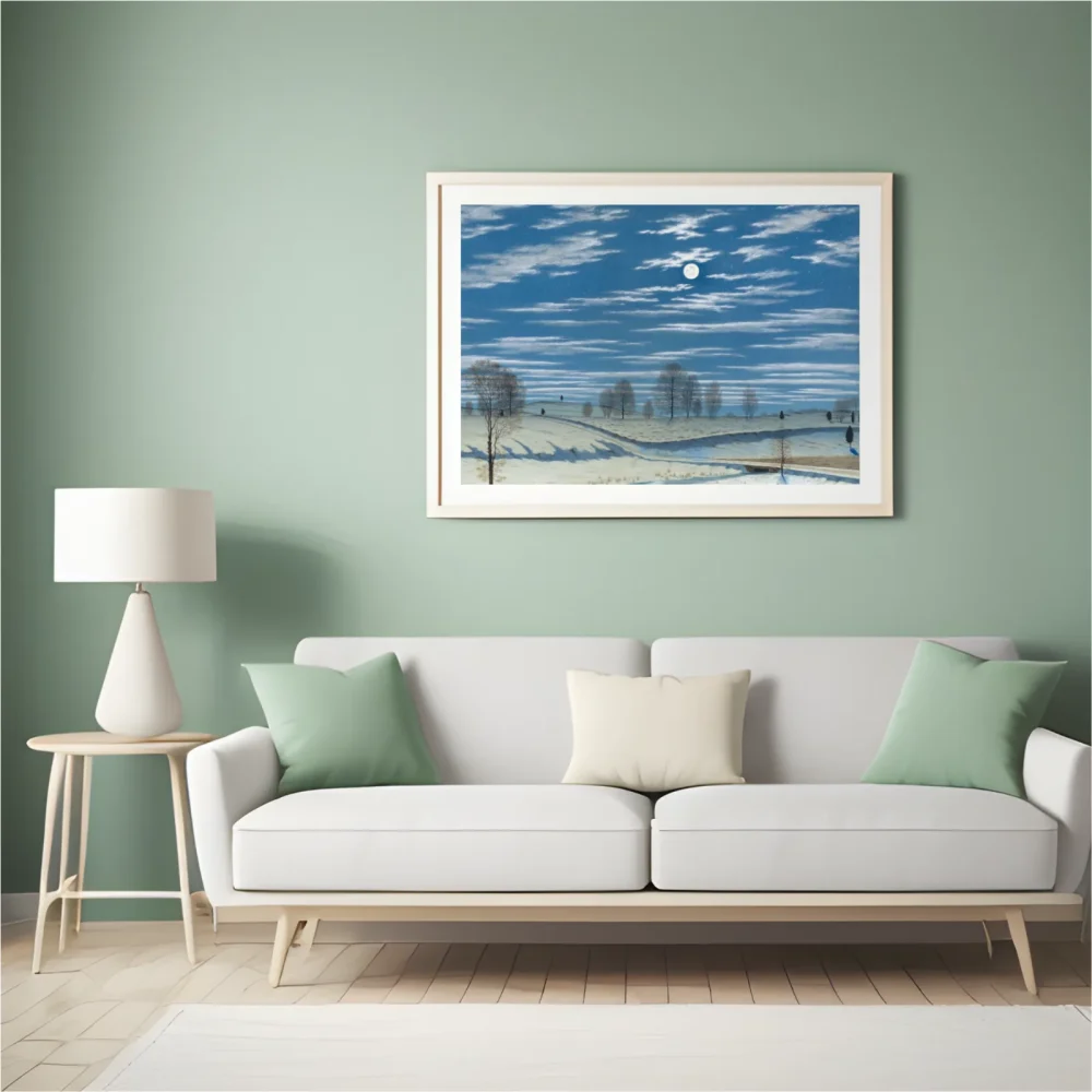 Pintar por números Escena invernal a la luz de la luna – foto 5