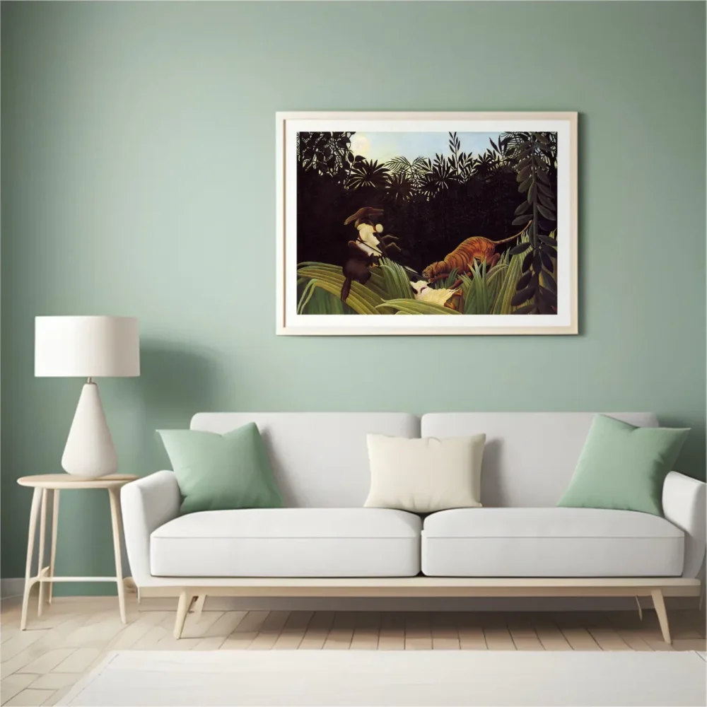 Pintar por números Explorador atacado por un tigre – foto 4