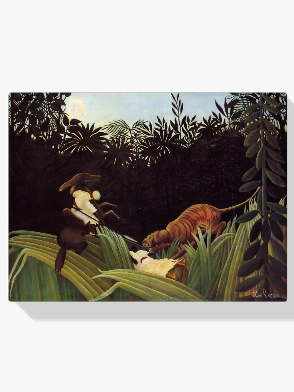 Pintar por números Explorador atacado por un tigre