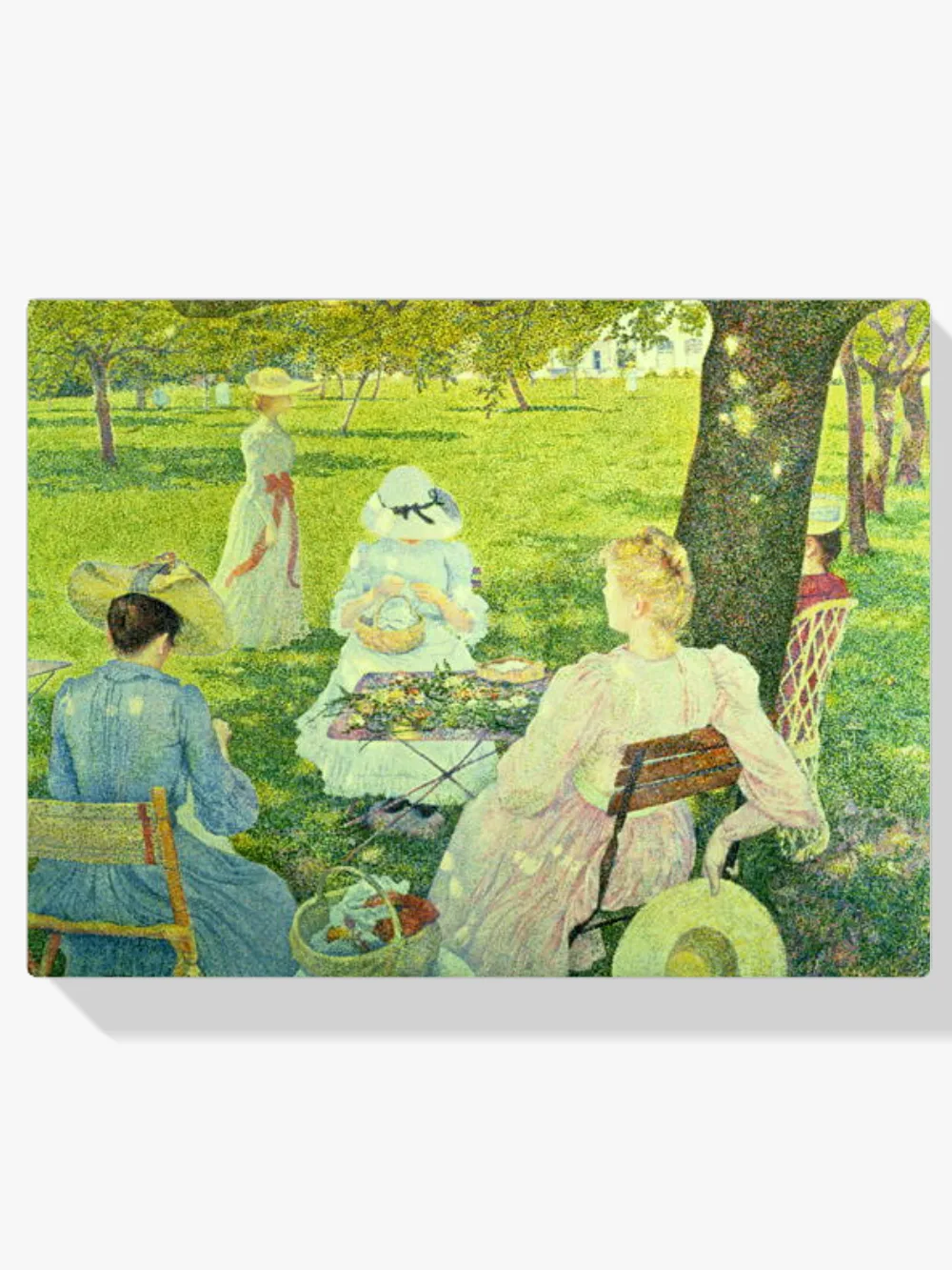 Pintar por números Familia en el huerto