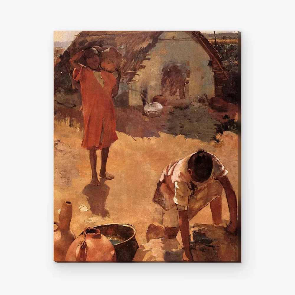 Pintar por Números - Figuras junto a un pozo en Marruecos