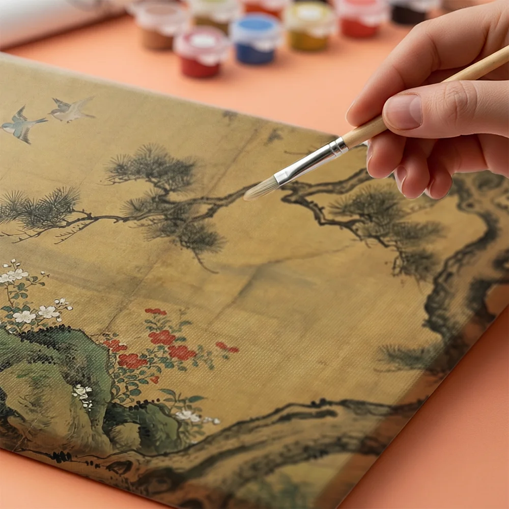 Pintar por números Floración bajo el viejo pino – foto 4