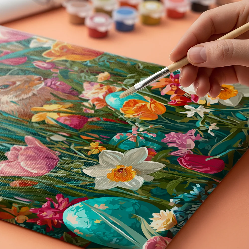 Pintar por números Flores de primavera en plena floración – foto 4