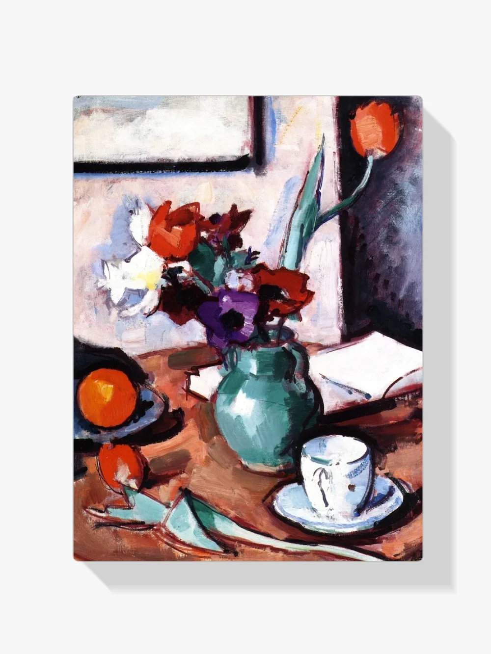 Pintar por números Flores en un jarrón verde