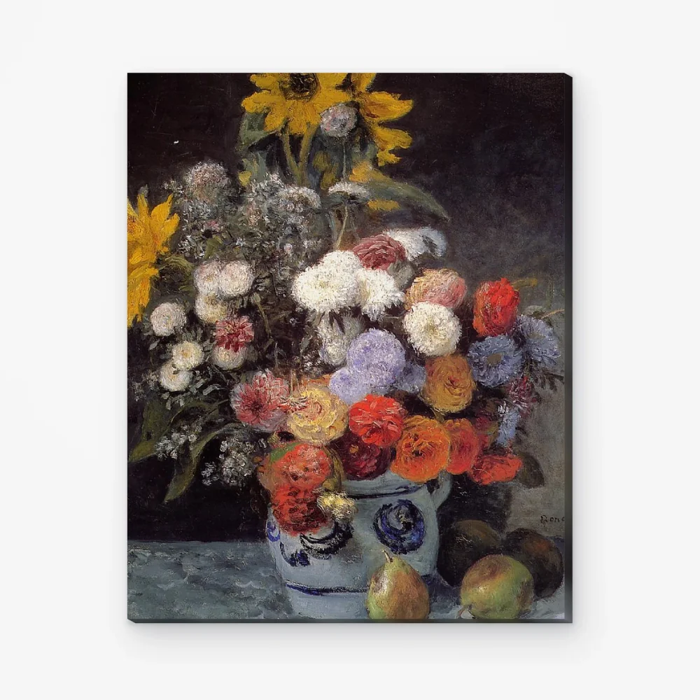 Pintar por Números - Flores variadas en un tarro de barro