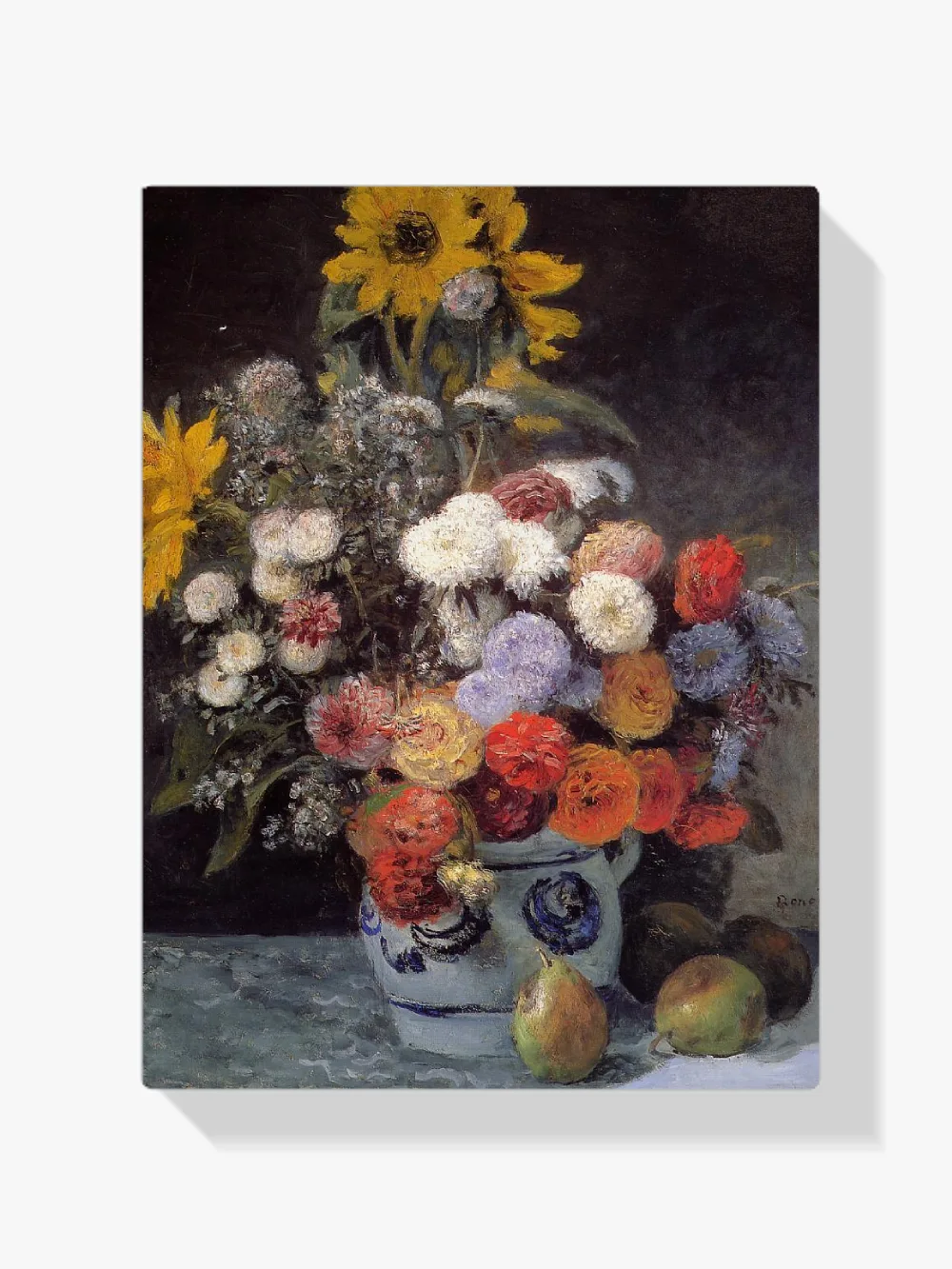 Pintar por números Flores variadas en un tarro de barro